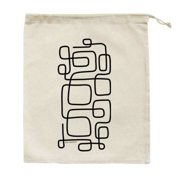 Looped - Medium Calico Bag - Black Print Thumbnail