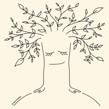Tree Healing - Carrie Tote Bag - Black Print Design