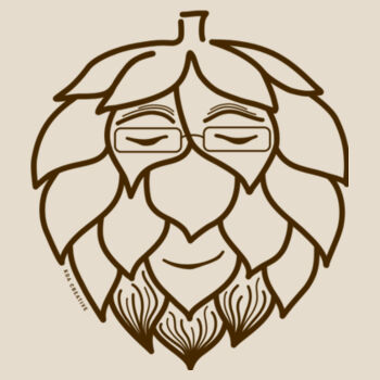 Mr Hops - Mens Staple Organic Tee - Brown Print Design