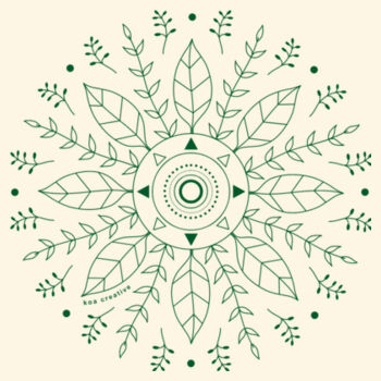 Leaf Mandala - Carrie Tote Bag - Green Print Design