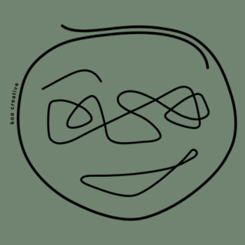 Putting On My Happy Face - Womens Mali Tee - Black Print Design