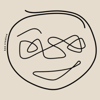 Putting On My Happy Face - Womens Maple Organic Tee - Black Print Design