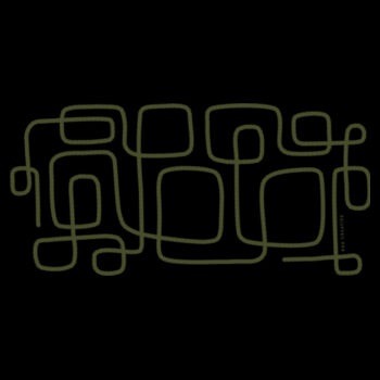 Looped - Mens Staple Organic Tee - Olive Print Design