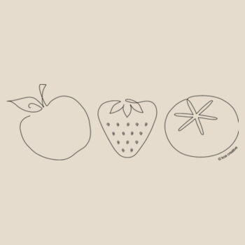 Fine Fruits - Heavy Duty Canvas Tote Bag - Black Print Design