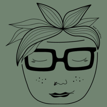Houseplant Hettie - Womens Mali Tee - Black Print Design