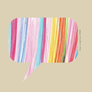 Rainbow Range - Beautiful Like A Rainbow, Bubble - Medium Calico Bag Design