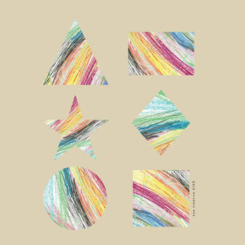 Rainbow Range - I Love Shapes - Medium Calico Bag Design