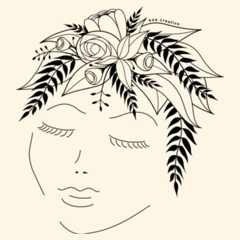 Flora Thoughts - Carrie Tote Bag - Black Print  Design